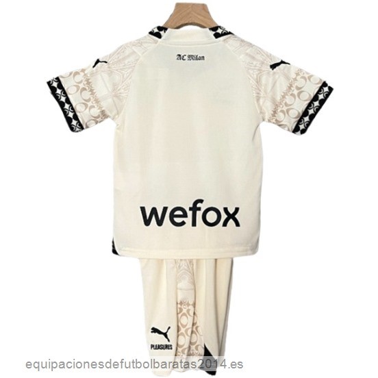 Nuevo Cuarta Conjunto De Niños AC Milan 23/24 Amarillo Baratas